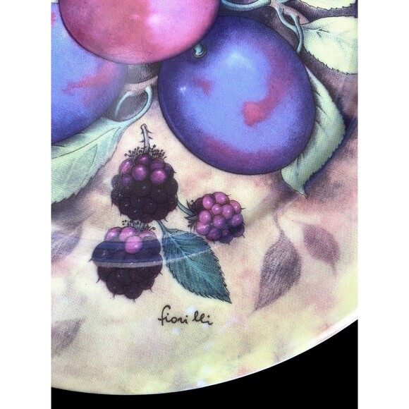 Fruit Plates St. Limoges 7.5” Fruit Pattern, 4 dessert bread Signed Fiorilli - Picture 7 of 14